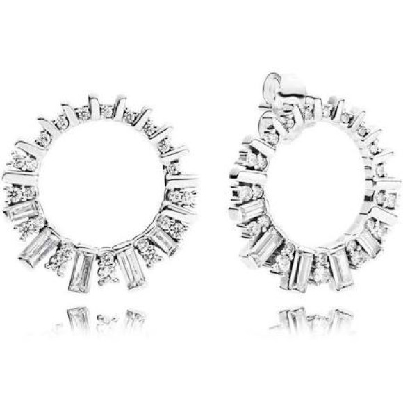 Pandora Jewelry - Pandora Glacial Beauty Stud Silver Earrings